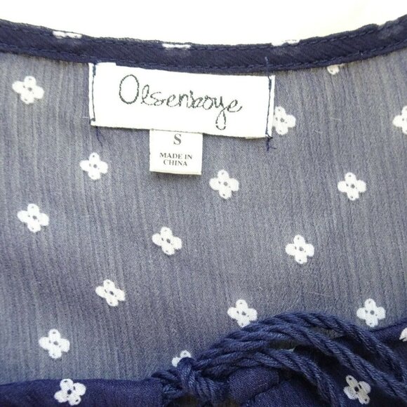 💰3/$25  Sleeveless Hi Lo Dress Sheer Sleeveless Lace Detail Floral Small - Picture 8 of 12